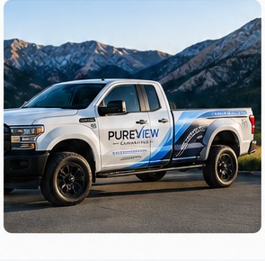 The Purview Cleaning service vehicle